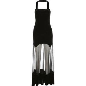 Weird girl temperament Royal Sister Wind Hanging High waist Slender Hip skirt hot girl BI preparatory network gauze splicing long skirt
