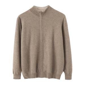 
Half turtleneck 100 pure cashmere sweater men's cardigan winter knitted loose double-sided sweater thickened double-sided jacket