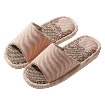 Buy 1 get 1 free linen slippers for couples four seasons home