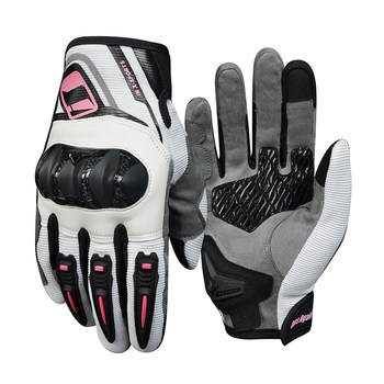 Winter waterproof, cold-proof and warm women's motorcycle carbon fiber gloves