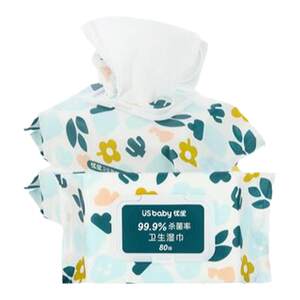 Eugenic sterilization wipes sanitary wet tissue household cleaning children's tableware toys sterilization wipes 80 pieces large packaging
