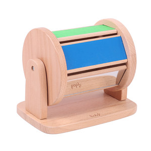 
boby Montessori early education educational toys solid wood rolling textile drum teaching aids baby infant enlightenment concentration training