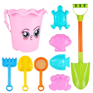 
Sand digging set toys children playing with sand bucket shovel beach boy and girl hourglass tool outdoor beach equipment