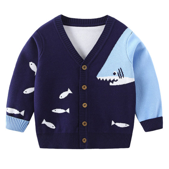 
Children's knitted cardigan spring and autumn new style fashionable 3-year-old boy sweater jacket 4 baby boy sweater autumn