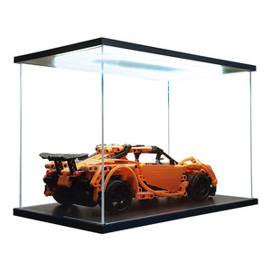 
Acrylic openable display box with light, customizable LEGO figure blind box, Gundam model storage dust cover