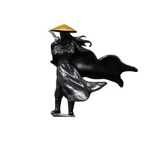 Jianghu sentimental righteous knight car window center console ornaments rivers and lake ancient windmill internal healing system car interior decoration
