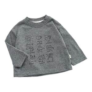 
Boys Spring and Autumn Clothing Cartoon Long Sleeve T-shirt Ins Baby Girl Print Top Children Casual Base Shirt Baby Clothes