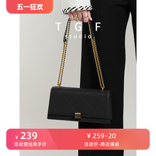 TGF chain bag with niche design, genuine leather underarm bag