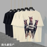 Ретро базовая футболка с коротким рукавом для влюбленных, в американском стиле