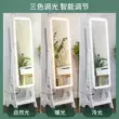 Gương trang điểm Yangyuan Gương đứng đứng trên sàn Gương soi phù hợp phòng ngủ Tủ trang sức Tủ đựng đồ Gương toàn thân thông minh có đèn 6136