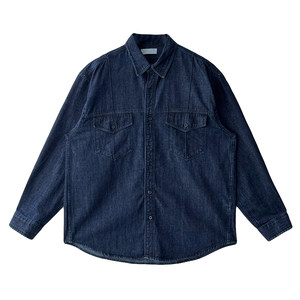 
Nick Tian denim shirt long-sleeved bottoming shirt for men autumn new Korean minimalist style casual and high-end sense