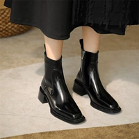 Martens, демисезонные короткие сапоги с молнией в английском стиле, ботинки, из натуральной кожи, в британском стиле