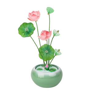 
Good Luck Lotus Lotus Car Small Ornaments New Lotus Internet Celebrity Car Center Console Decoration Supplies High-end Female