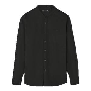 
HLA/Hailan Home Mountain is not high, and Laiser long-sleeved casual shirt 25 spring and summer new embroidered black shirt men