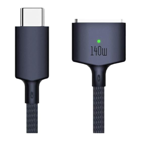 
TYPE-C to Magsafe3 adapter is suitable for Apple M1/M2/M3/M4 laptops MacBook Pro/Air to connect to PD charger 140W magnetic fast charging conversion cable