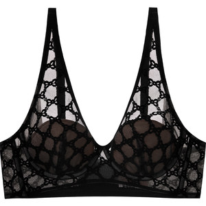 Miss Huggies lace underwear for women with big breasts, anti-sagging bra set, thin and small breasts can be worn outside, white and sexy