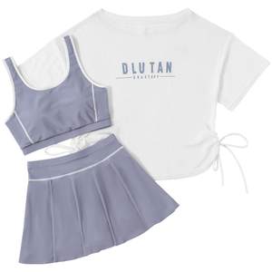 Swimsuit split women's shirt with a squid girl covering her flesh on the beach vacation swimming hot spring three-piece swimsuit