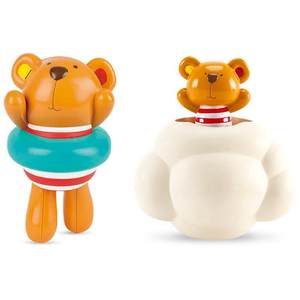 Hape baby bath toy, children's shower water spray artifact, duckling duck, young children girl girl girl play water set bucket bucket