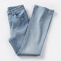 Светлые джинсовые осенние штаны, сезон 2022, 022 года, высокая талия, свободный крой