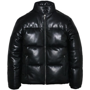 
Men's and women's stand-up collar genuine leather down cold-proof jacket first-layer sheep leather jacket slim youth silhouette simple warm and plump