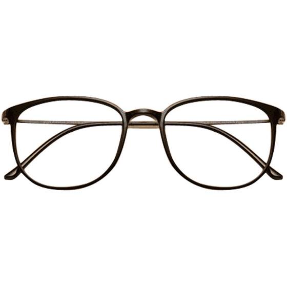 Pure titanium ultra -light myopia glasses female Korean edition tide with a degree with glasses frame net red round face men's black coarse box
