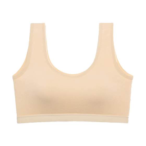 
Underwear for women pure cotton vest style junior high school students with large breasts showing small gathering and anti-sagging sports anti-shock bras in one
