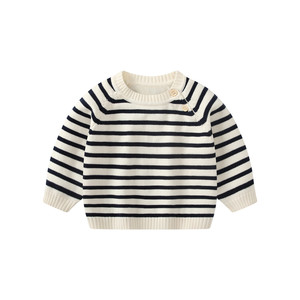 
Boys' sweaters, autumn and winter baby striped sweater tops, winter clothes, baby bottoming sweaters, children's inner clothes
