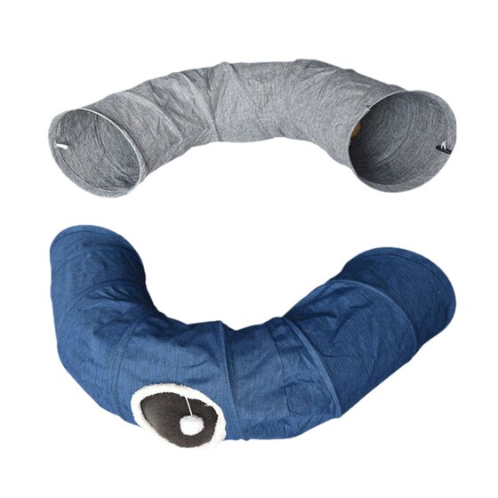 Cat tunnel cat nest channel is easy to clean, anti -sticky hair -resistant pet supplies can be folded four seasons universal teasing cat toys
