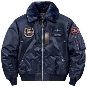 
VIP retro B15 flight jacket men's winter thickened fur collar coat short American workwear cotton coat warm cotton coat