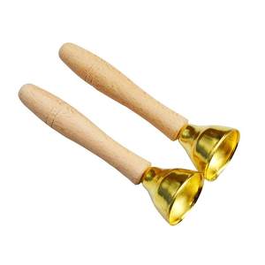 
Bumping bells, bronze bells, Orff percussion instruments, kindergarten music lessons, children's teaching aids, wooden handles, bells, exercises