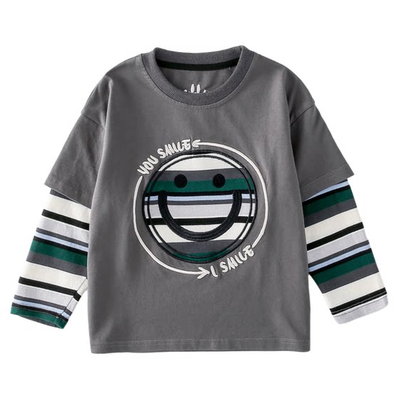 
Boys' long-sleeved T-shirt pure cotton 2026 spring new style children's medium and large boys' spring and autumn bottoming shirt tops
