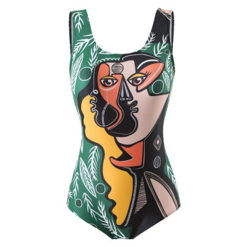 Zhuoyou Printing Female Conjoined Triangle Big size swimsuit
