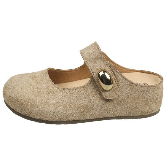 
Large size heightening Birkenstock shoes for women 2026 new spring and summer outer wear one-leg toe-toe half-support shoes soft-soled sandals