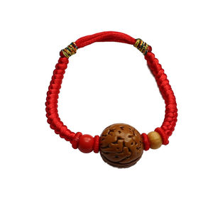 Adult pregnant woman Baby Baby Baby Children Ping An Pressing Natural Peach walnut basket wood cinnabar bracelet boutique handmade