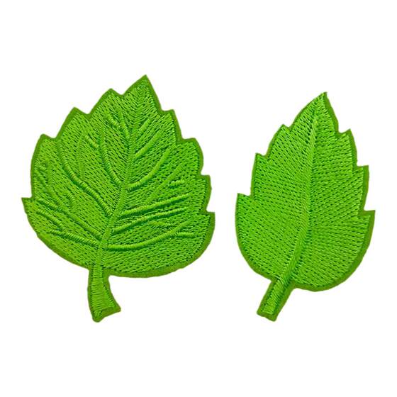 
Self-adhesive green embroidery patch solid color flower patch patch clothing down jacket pants patch hole pattern applique