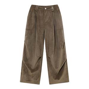 
BJHG reckless casual cargo pants men's spring loose wide-leg straight trousers paratrooper pants women