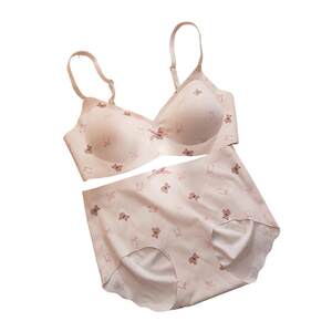 
Gukoo/Guokshell underwear women's 26-year new small breast push-up seamless women's simple bra and underwear set