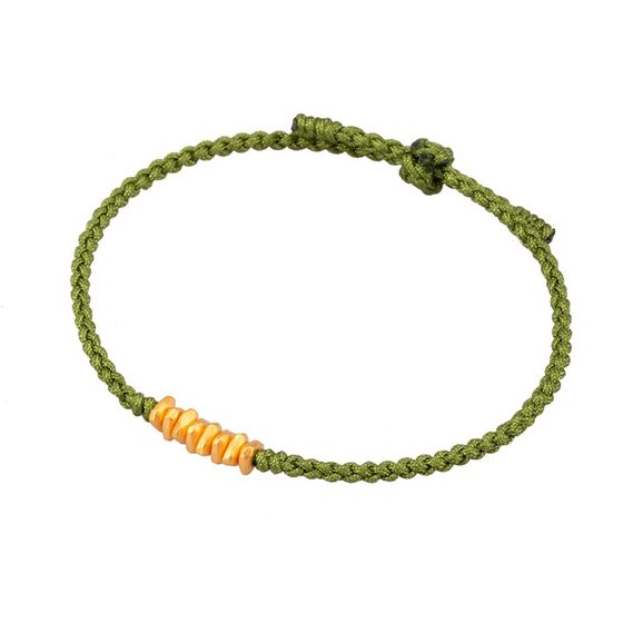 
Pure gold transfer beads small gram weight pure gold broken gold birth year red rope bracelet hand rope girl birthday New Year gift