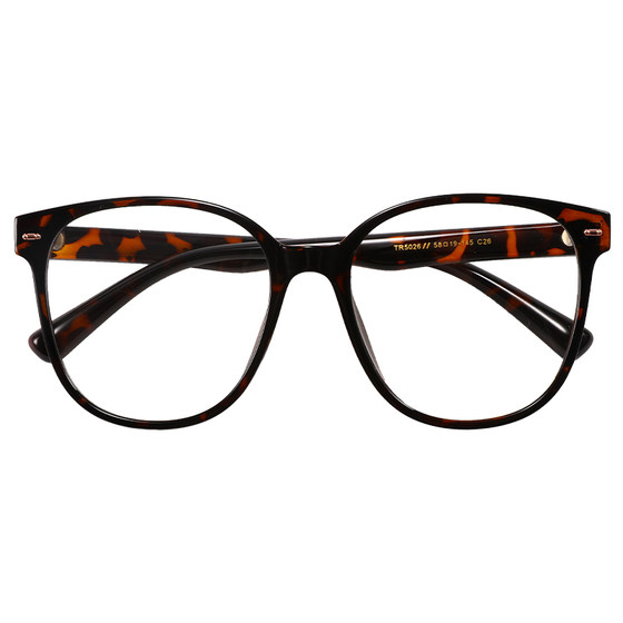 
Retro tortoiseshell color large-frame glasses for myopia, can be equipped with a degree of no-makeup artifact, big face makes the face look smaller, anti-blue light eyeglasses frame