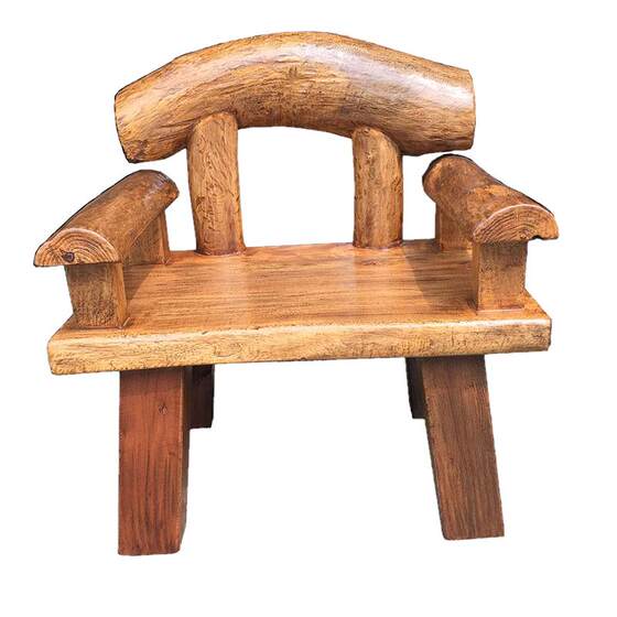 
Log furniture, all camphor wood, three-person sofa and chair combination living room, single backrest, solid wood tea chair, simple pastoral