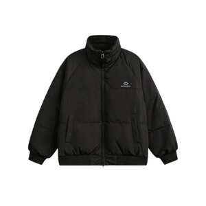 
NOONOZ solid color stand collar down jacket men's 2024 winter American trendy brand warm couple zipper cotton jacket