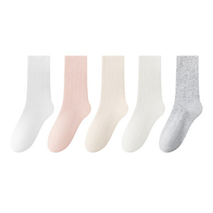 
Solid color cotton socks for women, sweat-absorbent and breathable spring and summer thin Mary Jane stockings, Japanese autumn boneless white mid-calf socks for women
