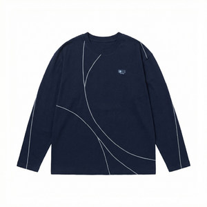 
PINSKTBS streamlined Hasselblad long-sleeved 26 spring outdoor casual loose solid color basic long-sleeved T-shirt for men