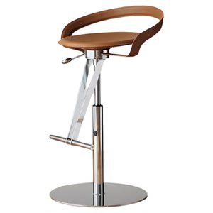 
Nordic light luxury saddle leather bar chair home high chair bar stool designer rotating lifting bar chair high stool
