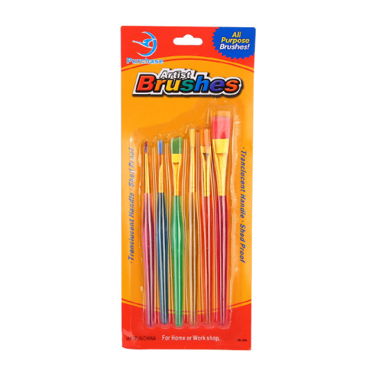 Lot De 5 Pinceaux éponge Enfant – Poignée Bois, Tailles Variées (8 à 9,5 Cm) Pour Peinture, Graffiti Et Loisirs Créatifs