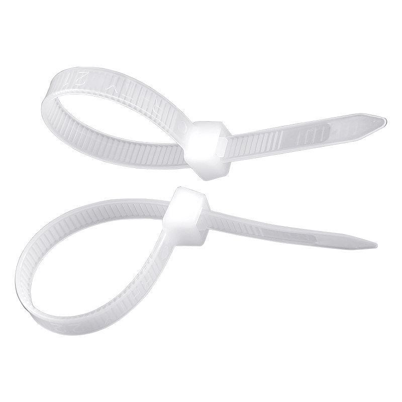 PRO POWER - Attaches-câbles Noués Réutilisables Blanc 100mm