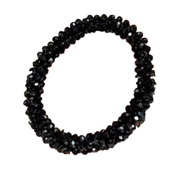 Simple temperament flashing hair ring for women 2024 new crystal bracelet hair rope high elastic rubber band tie ponytail head rope