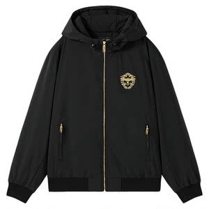 
BOYLONDON short cotton hooded hooded men's and women's couple's winter gothic style gold thread embroidered jacket N29011