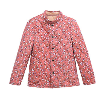 
Mom's new autumn and winter floral warm cotton coat, cotton trousers and vest three-piece suit for middle-aged and elderly large size outer wear cotton coat