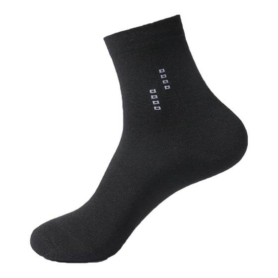 10 Men's Men's Middle Cotton Socks Business Pure Color Four Seasons Autumn and Winter Mock, sweat, anti -deodorizing, abrasion, abrasion, wear, and old age
